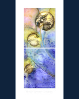 002_Wet Cyanotype w/ Watercolor  on Mineral Paper_B_Lily Pads